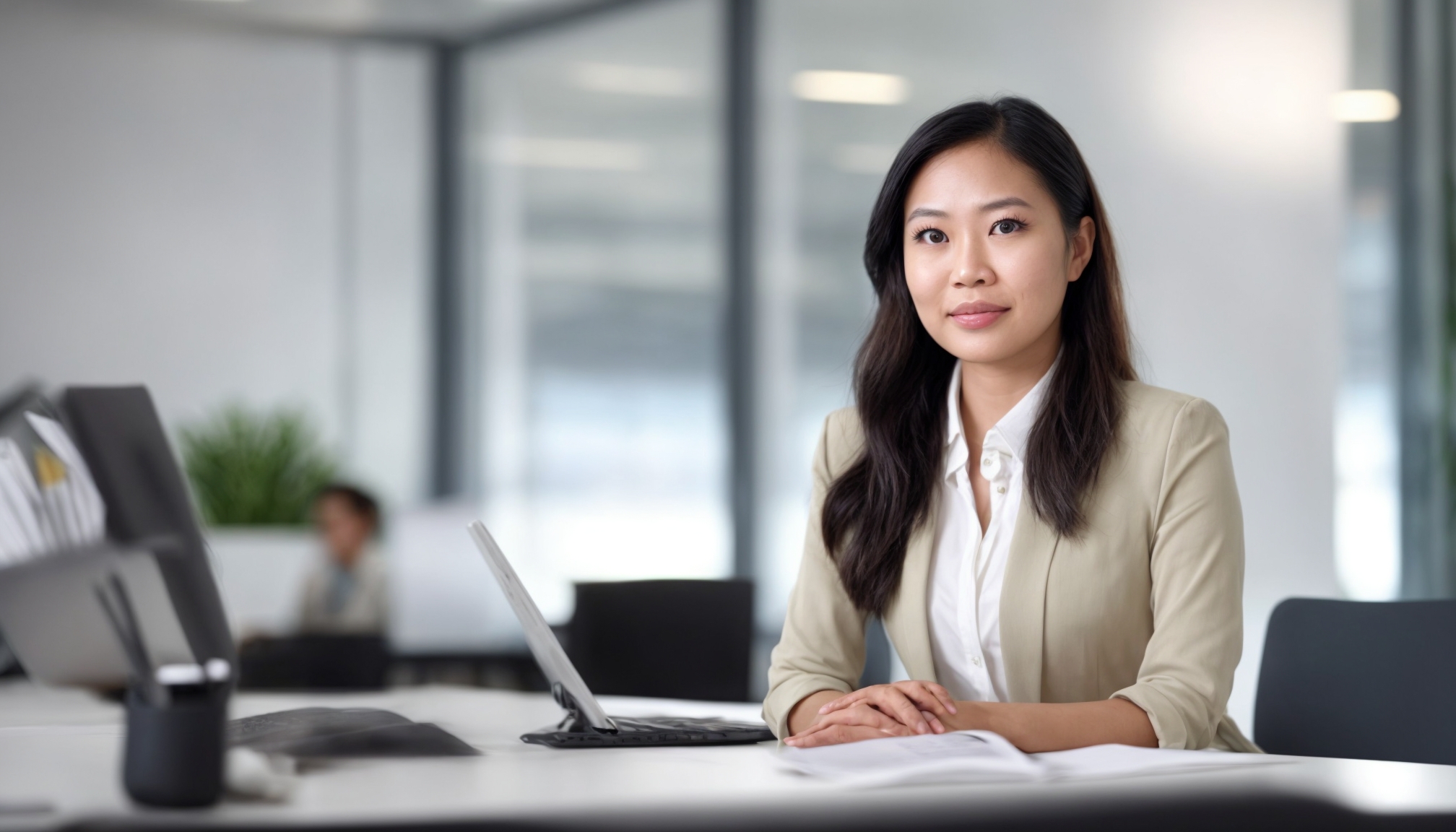 Profesional muda menggunakan Jobstreet untuk mencari lowongan kerja dengan kesesuaian budaya perusahaan terbaik